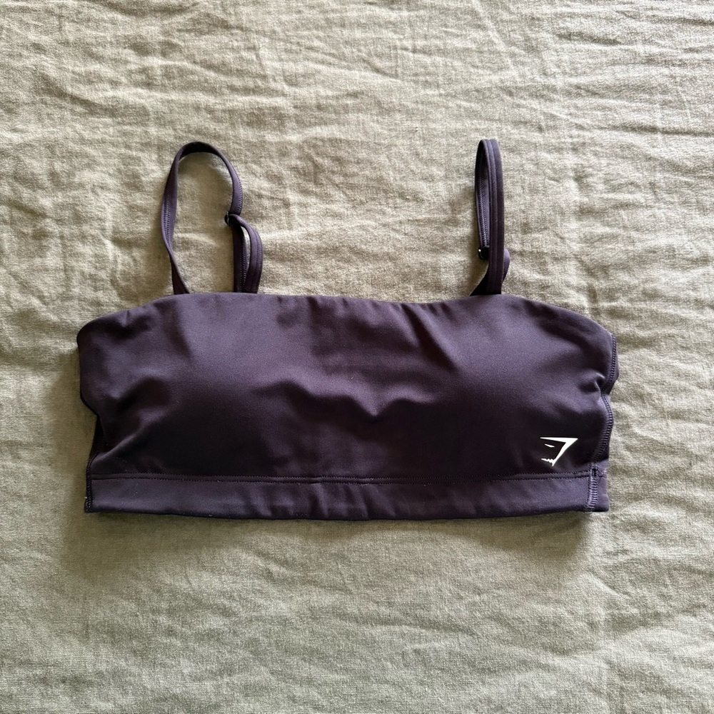 Gymshark bandeau sports bra black M - Picture 1 of 5